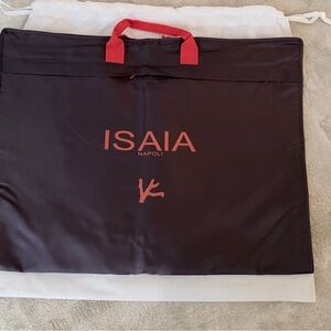 Isaia Garment Bag with Red Highlights